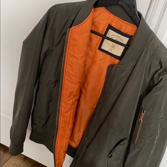 Army Green Bomber Jacket - Picture 3 of 4